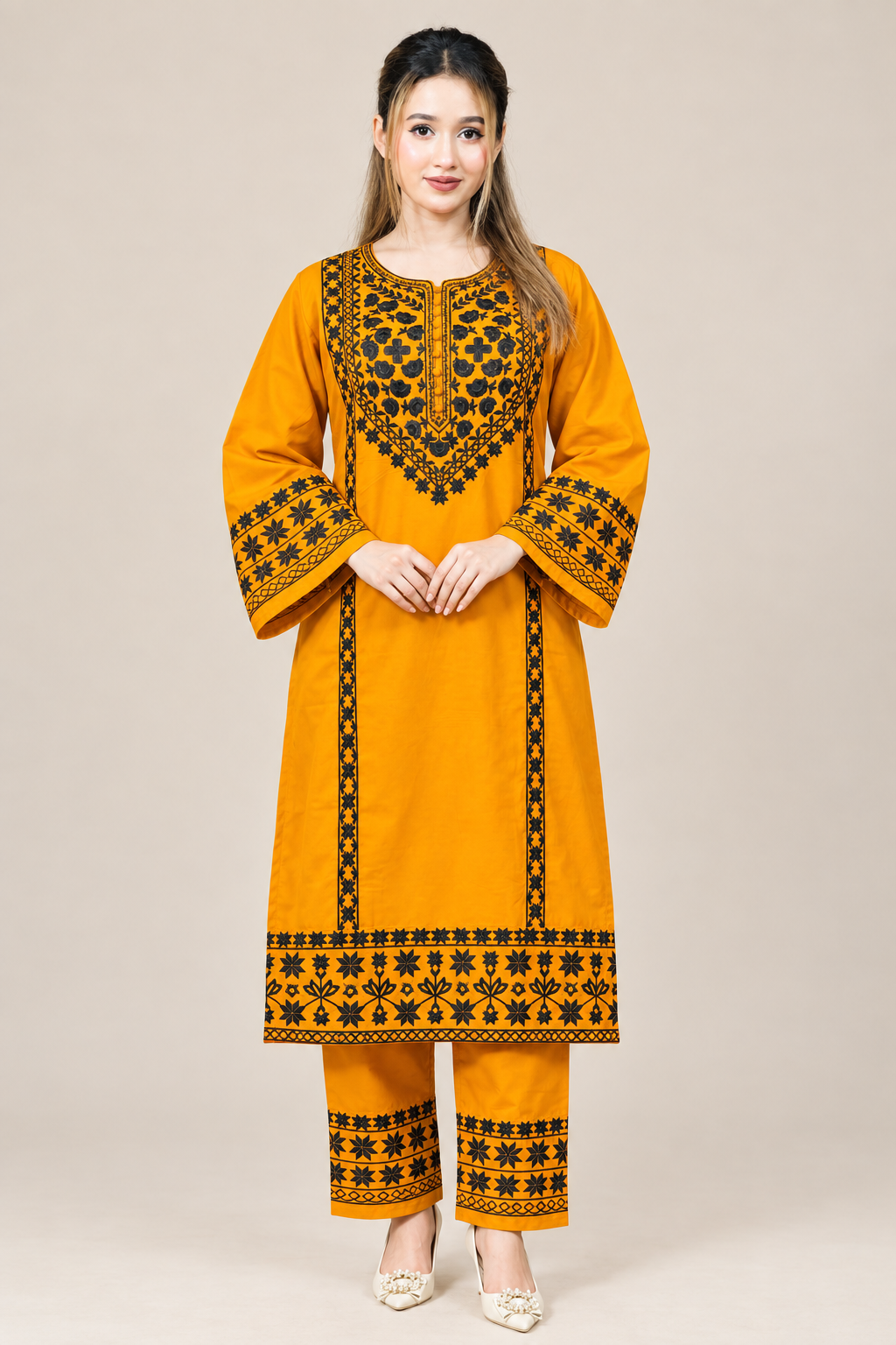 Full-length front view